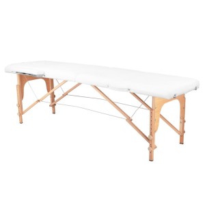 STÓŁ SKŁADANY DO MASAŻU WOOD KOMFORT 2 SEGMENTOWE WHITE