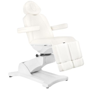 FOTEL KOSMETYCZNY ELEKTR. AZZURRO 869AS PEDI OBROTOWY 5 SILN. BIAŁY