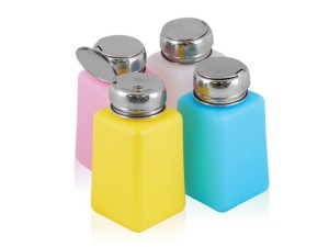 BUTELKA Z POMPKĄ CHROM 180ML MIX KOLOR